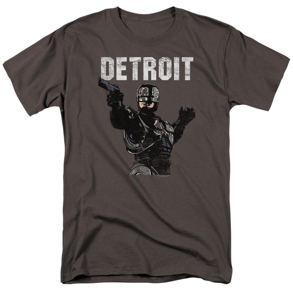 Robocop Detroit Adult 181 T-Shirt Charcoal